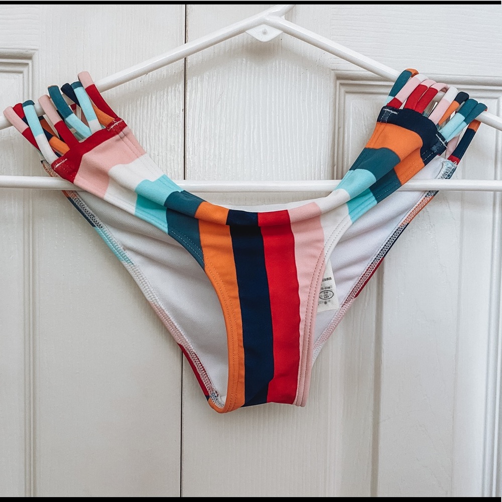 Rainbow Striped Bikini Bottoms